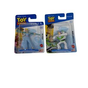 Disney Pixar Toy Story Buzz Lightyear Bo Peep Lot Of 2 Figurines Cake Toppers